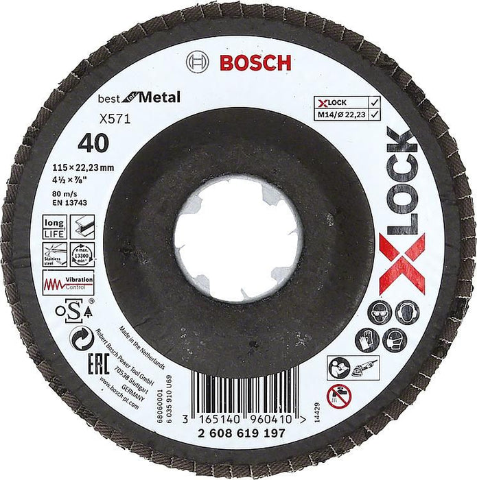 Bosch X-LOCK Lokšņveida 125mm P60 izlikts [2608619202]