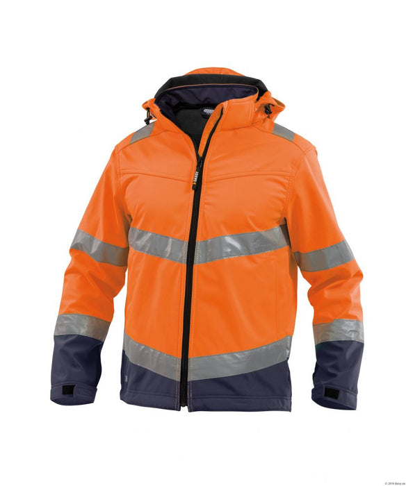 Dassy Softshell jaka ar kapuci HI-VIS oranža ''Malaga'' - 2XL