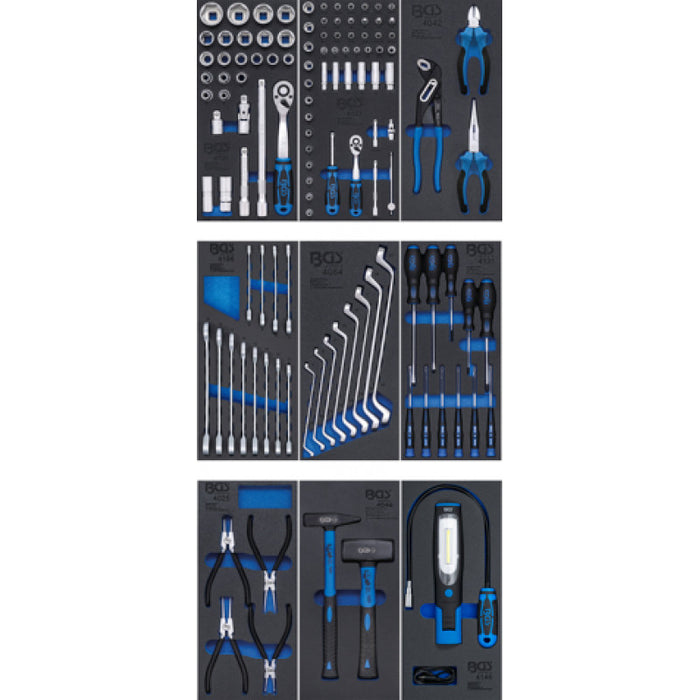 Instrumentu rati 7 atvilktnes ar 120gb instrumentiem BGS 6061