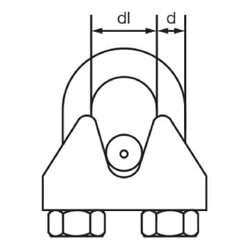 DIN 741 Fiksators trosei U-veida demo