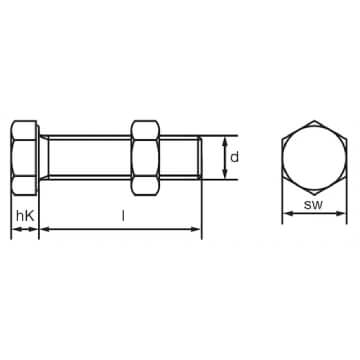 ISO 4017 Bultskrūve 8.8 SB cinkota demo