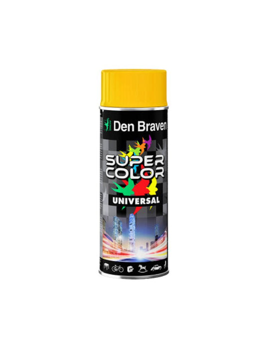 Krāsa Super Color universāla melna spīdīga 400ml, Den Braven D7002